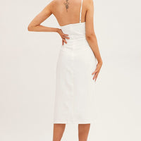White Midi Dress Bodycon