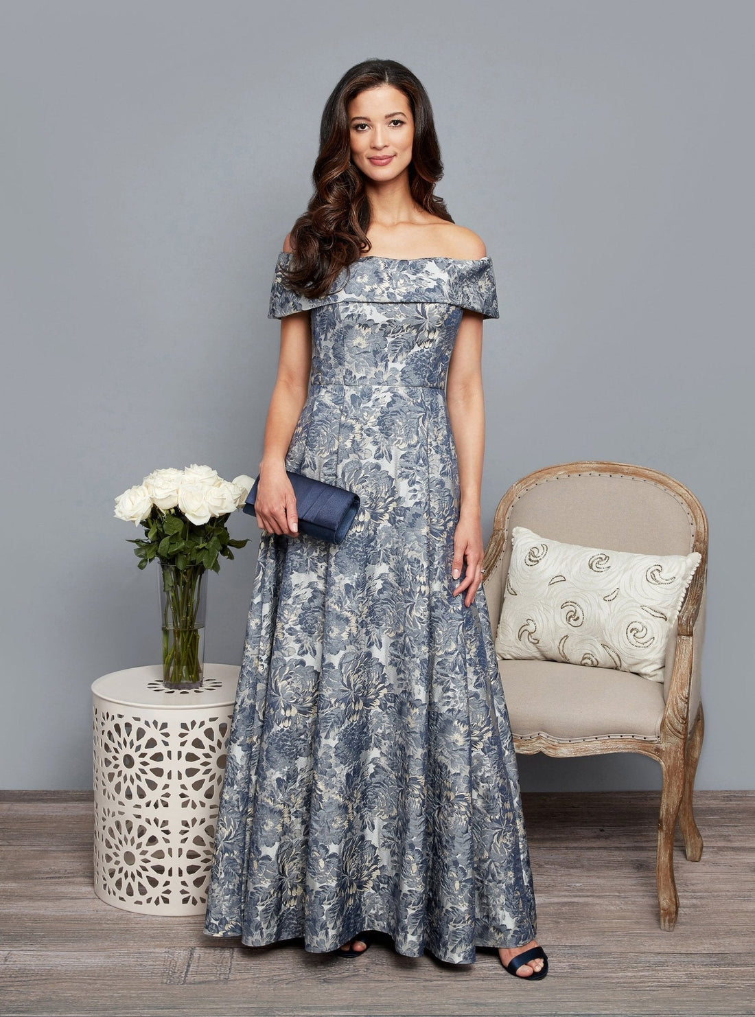 Melanie Off-The-Shoulder Ballgown