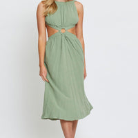 Green Midi Dress Sleeveless