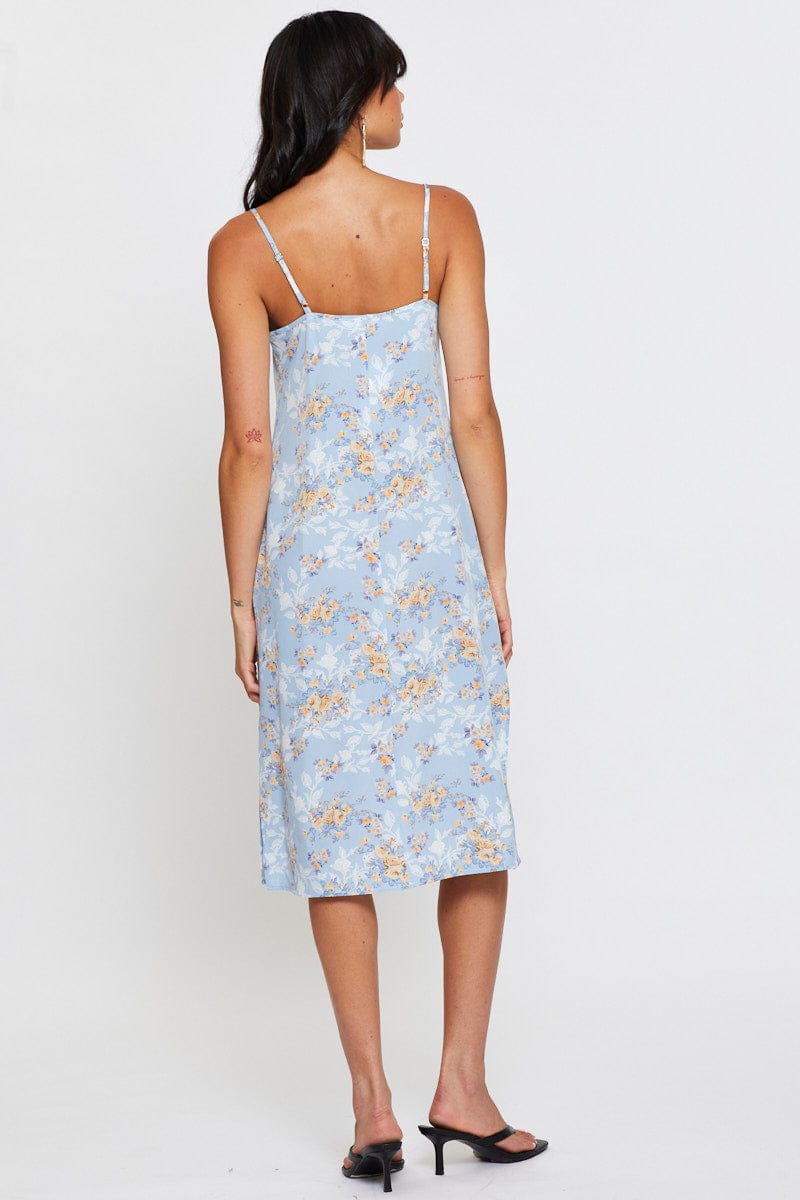 Print Midi Dress Sleeveless